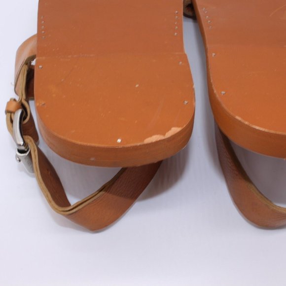 Michael Kors Khaki Leather Sandals Size US 11 M - new with defect - Picture 6 of 12